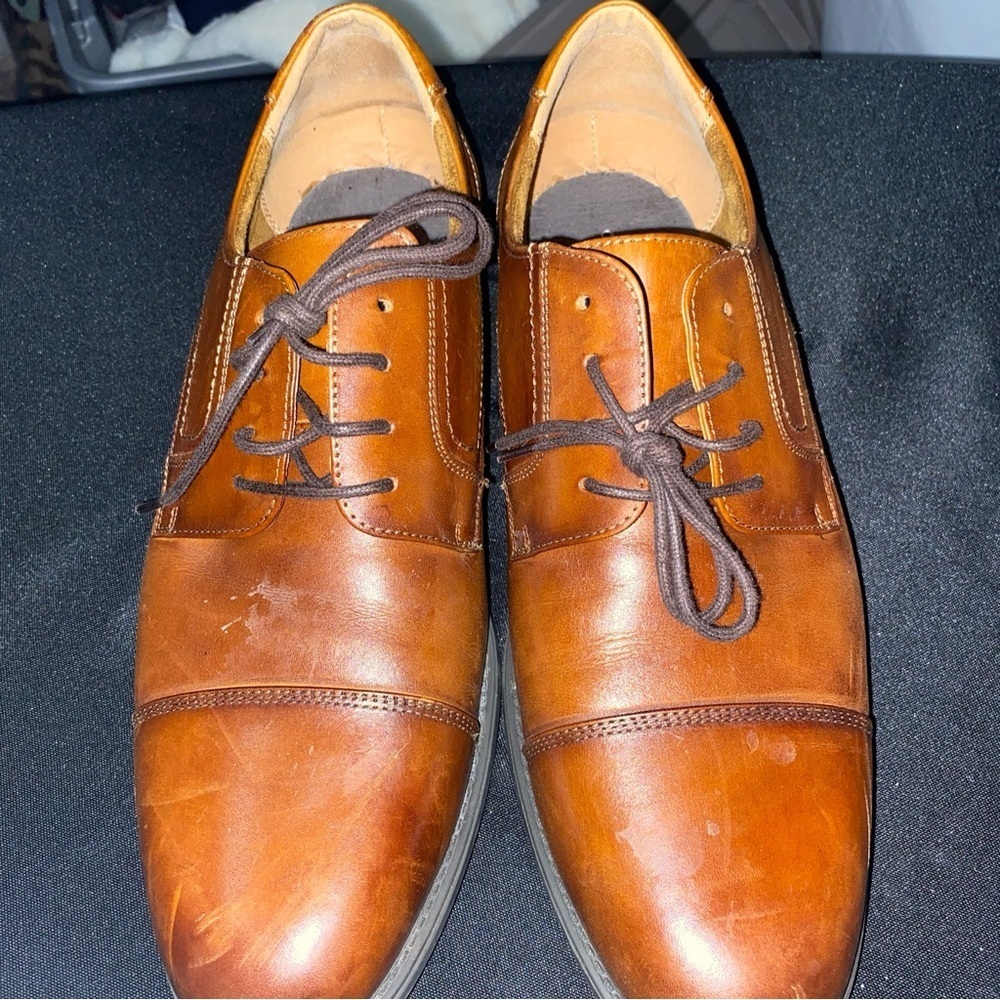 Florsheim Mens Midtown 12138-221 Brown Cap Toe Oxford Dress Shoes Size 13D EUC - Picture 5 of 14